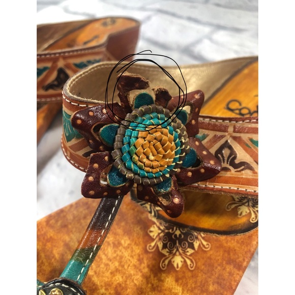 Elite By Corkys Sandals Leather Slide Heel - Picture 11 of 11